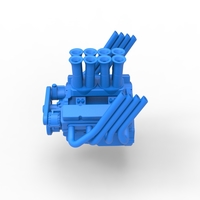 Engine V8 for Supermodified race car V2 Scale 1 to 25 - Thumbnail 8