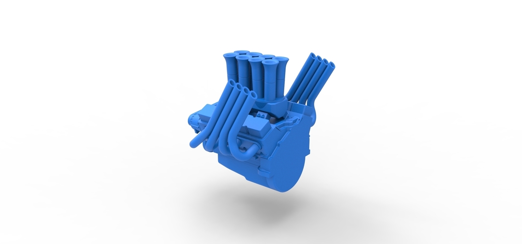 Engine V8 for Supermodified race car V2 Scale 1 to 25 3D Print 531880