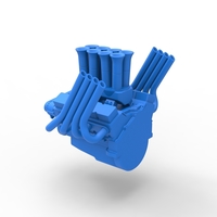 Engine V8 for Supermodified race car V2 Scale 1 to 25 - Thumbnail 9