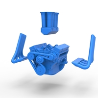 Engine V8 for Supermodified race car V2 Scale 1 to 25 - Thumbnail 13