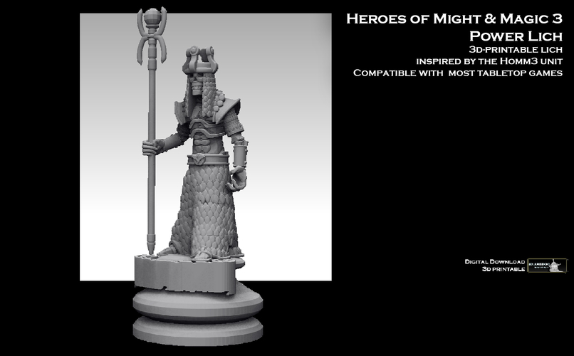 Heroes of Might and Magic 3 Power Lich 3D Print 531891