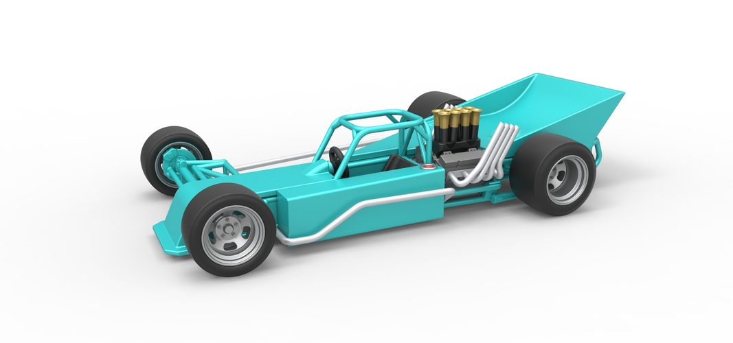 Supermodified rear engine race car Version 2 Scale 1:25 3D Print 531925