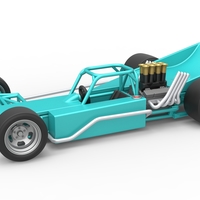 Small Supermodified rear engine race car Version 2 Scale 1:25 3D Printing 531925