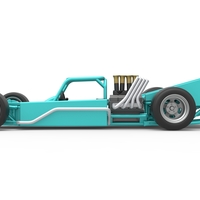 Supermodified rear engine race car Version 2 Scale 1:25 - Thumbnail 7