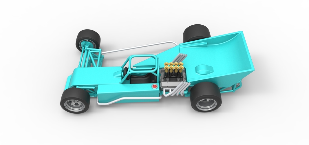 Supermodified rear engine race car Version 2 Scale 1:25 3D Print 531932