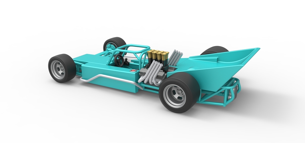 Supermodified rear engine race car Version 2 Scale 1:25 3D Print 531934