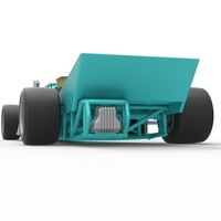 Supermodified rear engine race car Version 2 Scale 1:25 - Thumbnail 13