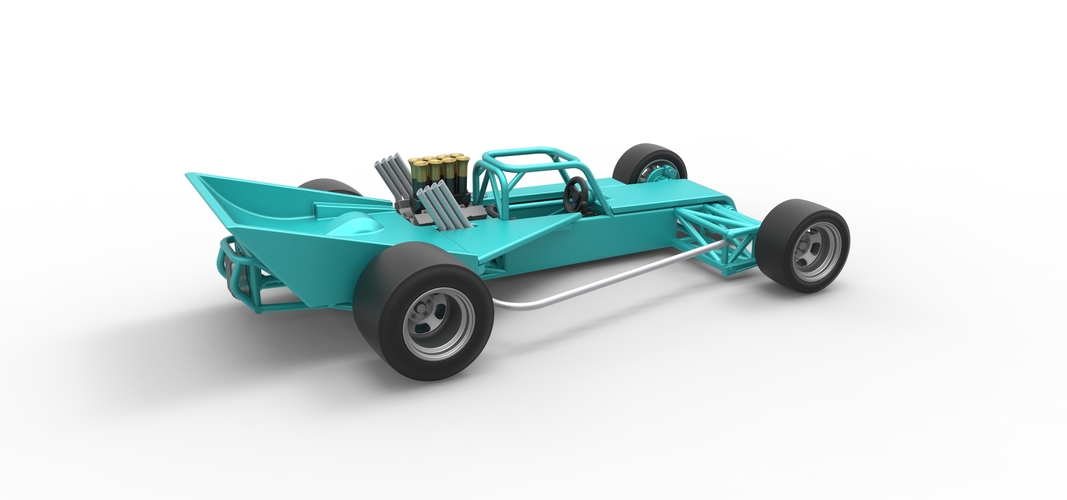 Supermodified rear engine race car Version 2 Scale 1:25 3D Print 531940