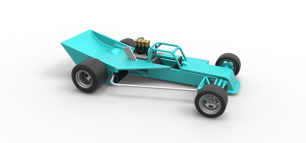 Supermodified rear engine race car Version 2 Scale 1:25 3D Print 531942