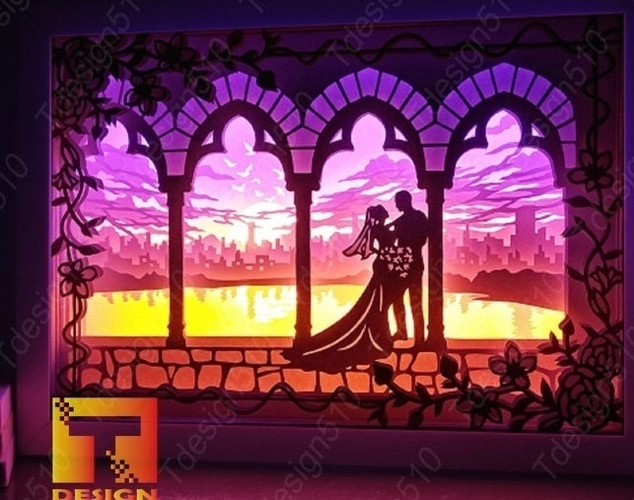 The Wedding in the Castle light box  3D Print 531955