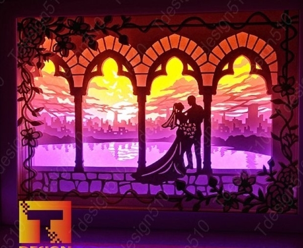 The Wedding in the Castle light box  3D Print 531956