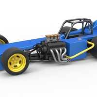 Small Supermodified front engine race car 1:25 3D Printing 532099