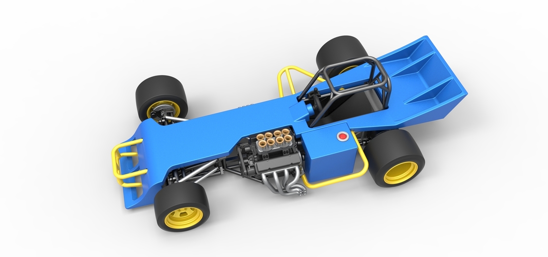 Supermodified front engine race car 1:25 3D Print 532102