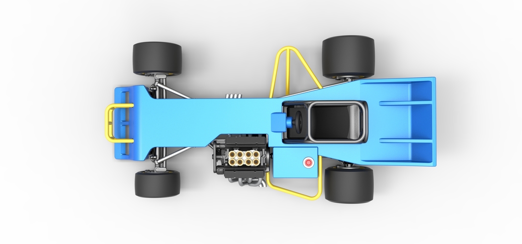 Supermodified front engine race car 1:25 3D Print 532109