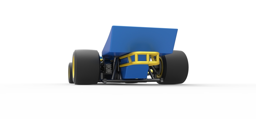 Supermodified front engine race car 1:25 3D Print 532113