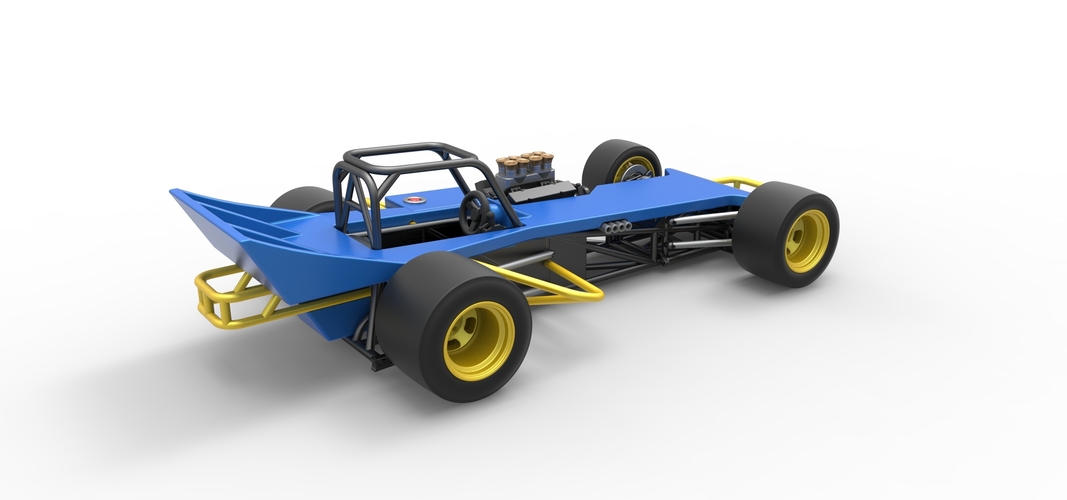 Supermodified front engine race car 1:25 3D Print 532116