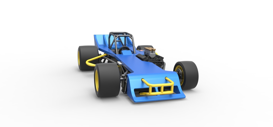 Supermodified front engine race car 1:25 3D Print 532120