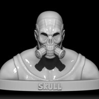 Small ATOMIC SKULL 2 3D Printing 53219