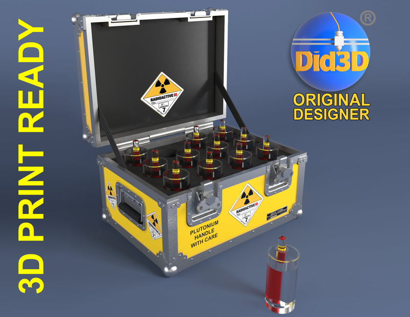 PLUTONIUM CASE BTTF 3D Print HQ 1-8 Scale