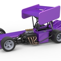 Supermodified front engine Winged race car 1:25 - Thumbnail 1