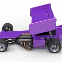 Supermodified front engine Winged race car 1:25 - Thumbnail 10