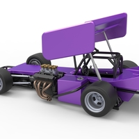 Supermodified front engine Winged race car 1:25 - Thumbnail 12