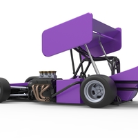 Supermodified front engine Winged race car 1:25 - Thumbnail 13