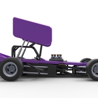 Supermodified front engine Winged race car 1:25 - Thumbnail 19