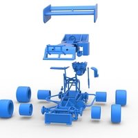 Supermodified front engine Winged race car 1:25 - Thumbnail 23