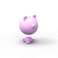 Small PIGGY BANK 3D Printing 532343