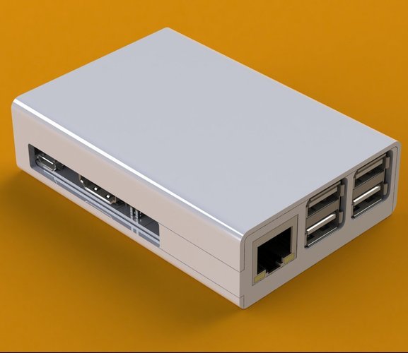 Simple Raspberry Pi B+ Case 3D Print 53237
