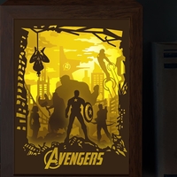 Small avengers lightbox 3D Printing 532576