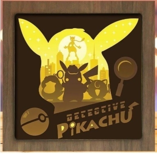 detective pikachu lightbox 3D Print 532660