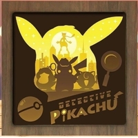 Small detective pikachu lightbox 3D Printing 532660