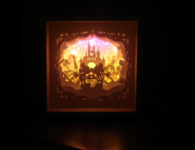 3D Printed mickey mouse lightbox by jesus lopez norte | Pinshape