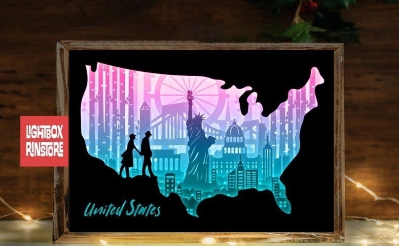 love in usa lightbox 3D Print 532705