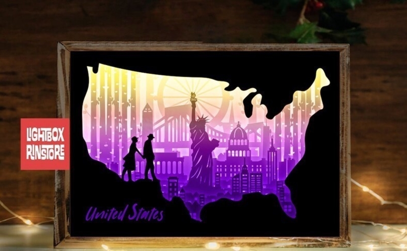 love in usa lightbox 3D Print 532707