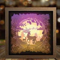 Small Deer Spirit Christmas lightbox 3D Printing 532735