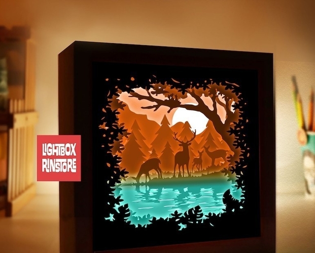 Deer Spirit V2 lightbox 3D Print 532741