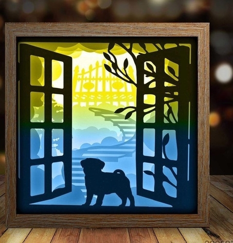 Dog Heaven Rainbow Bridge light box  3D Print 532744