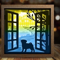 Small Dog Heaven Rainbow Bridge light box  3D Printing 532744