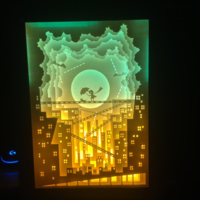 Small Kid and Cat's Dream lightbox 3D Printing 532782