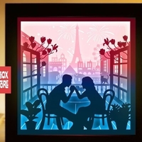 Small Love in French Paris light box 3D Printing 532801