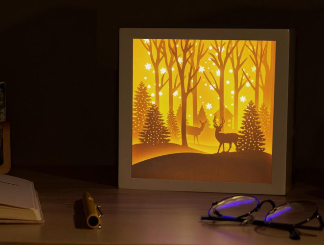 Merry Christmas in the pine forest  3D Print 532804