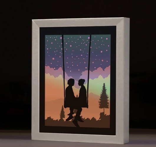 Couples Under the Stars light box 3D Print 532907