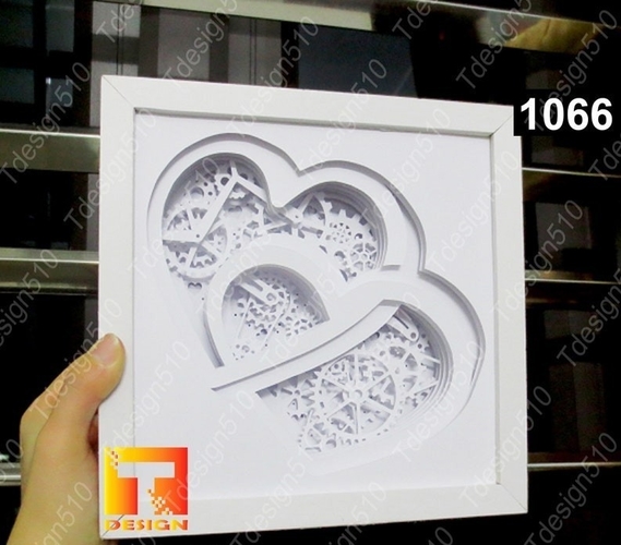 Clock Gear Heart light box 3D Print 532944