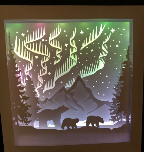 Polar Bears and the Aurora light box 3D Print 532973