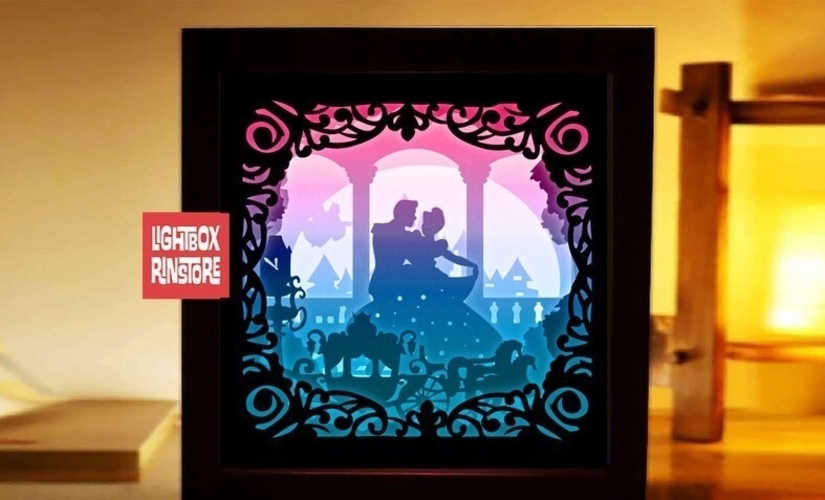 Fairy tale Princess Cinderella lightbox 3D Print 532988