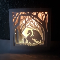 Small Dragon in the Forest lightbox 3D Printing 532996