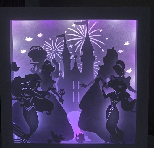 disney princess lightbox 3D Print 533005